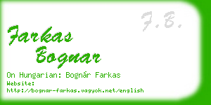 farkas bognar business card
